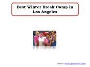 Best Winter Break Camp in Los Angeles