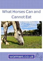 What Horses Can and Can't Eat