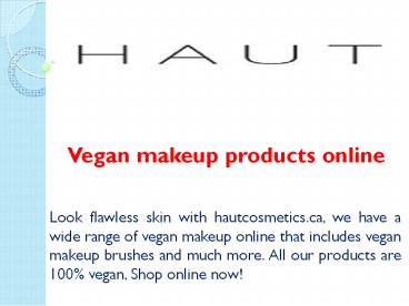 Vegan makeup products online