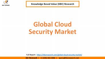Global Cloud Security Market