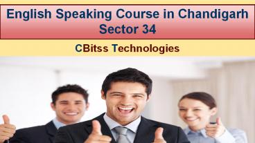 English Speaking Course in Chandigarh Sector 34