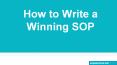 How to Write a Winning SOP PowerPoint PPT Presentation