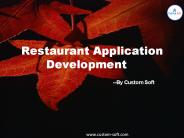 Best Restaurant Application Development by CustomSoft