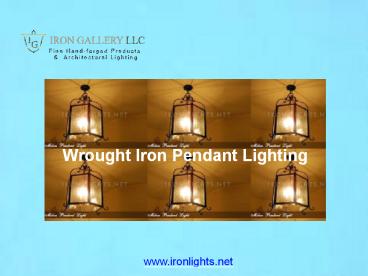 Wrought Iron Pendant Lighting