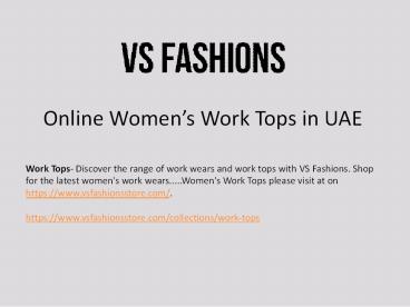 Online Womens Work Tops in UAE