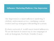 Influencer Marketing Platform | One Impression (1)