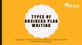 Types of business plan writing PowerPoint PPT Presentation
