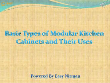 Basic Types of Modular Kitchen Cabinets and Their Uses-Easy Nirman
