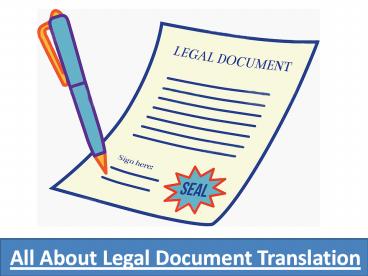 All about legal document translation