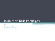 Jaisalmer tour package