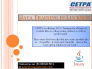 Best Advanced Java Training in Lucknow