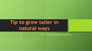 Tip to grow taller in natural ways