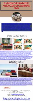 Buy the Best Customized Made to Measure Cushions in Dubai and Abu Dhabi