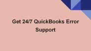Get 24/7 QuickBooks Error Support