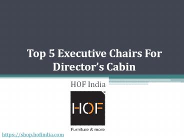Top 5 Executive Chairs For Director’s Cabins (1)