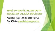 How to Solve Bluetooth Issues on Alexa Devices?