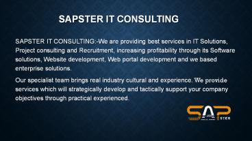 Digital Marketing services by Sapsterit solutions