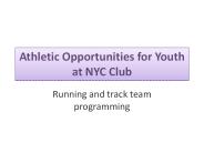 Athletic Opportunities for Youth at NYC Club