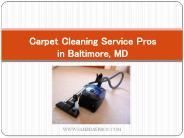 Professional Carpet Cleaning Baltimore
