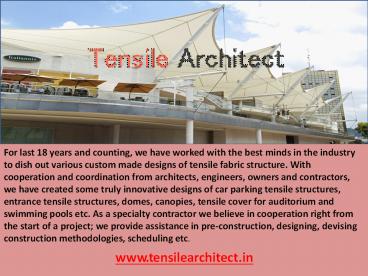 Tensile Car Park Manufacturer In India