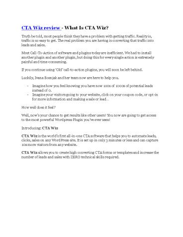 CTA Wiz review and (COOL) $32400 bonusesbonus