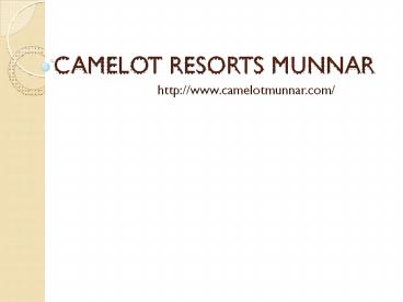 Resorts in Munnar