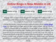 Online Bingo is Now Mobile in UK