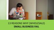 3 Reasons Why Wholesale Business Fail