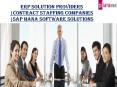 ERP Solution Providers |Contract Staffing Companies  |SAP HANA Software Solutions PowerPoint PPT Presentation