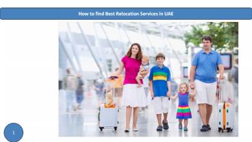 How to find Best Relocation Services in UAE