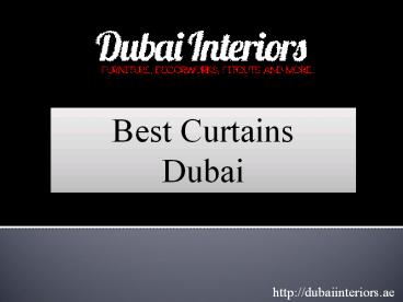 Best Curtains in Dubai