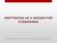 Driftwood As A Design for Furnishing