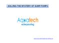 SOLVING THE MYSTERY OF SUMP PUMPS PowerPoint PPT Presentation