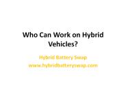 Who Can Work on Hybrid Vehicles?