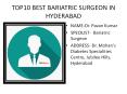 Top 10 Bariatric Surgeon in Hyderabad, Best Bariatric Surgeon in Hyderabad,Reviews | 365Doctor PowerPoint PPT Presentation
