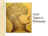 core topics in philosophy
