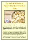 Key Health Benefits of Popcorn that Everyone Must Know PowerPoint PPT Presentation