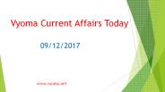 Current Affairs Today 09 December 2017
