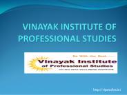 vinayak institute of professional studies