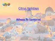 Athens to Santorini Holiday Packages