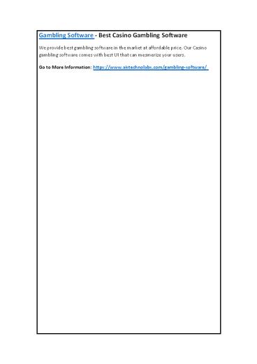 Gambling Software - Best Casino Gambling Software (2)