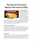 The Secret Of Success Behind The Power Of SEO PowerPoint PPT Presentation