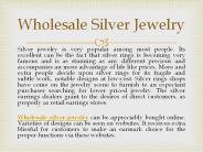 Wholesale silver jewelry