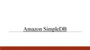 Amazon simpleDB