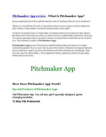presentation player overlay