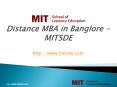 Distance MBA in Bangalore - MITSDE, Pune PowerPoint PPT Presentation
