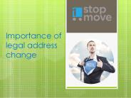 Importance of legal address change