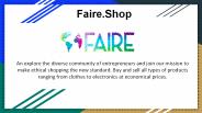 Faire.shop - The Entrepreneurs Place