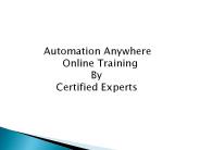 Automation Anywhere Online training