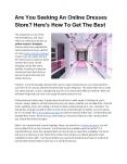 Are You Seeking An Online Dresses Store Here's How To Get The Best PowerPoint PPT Presentation
